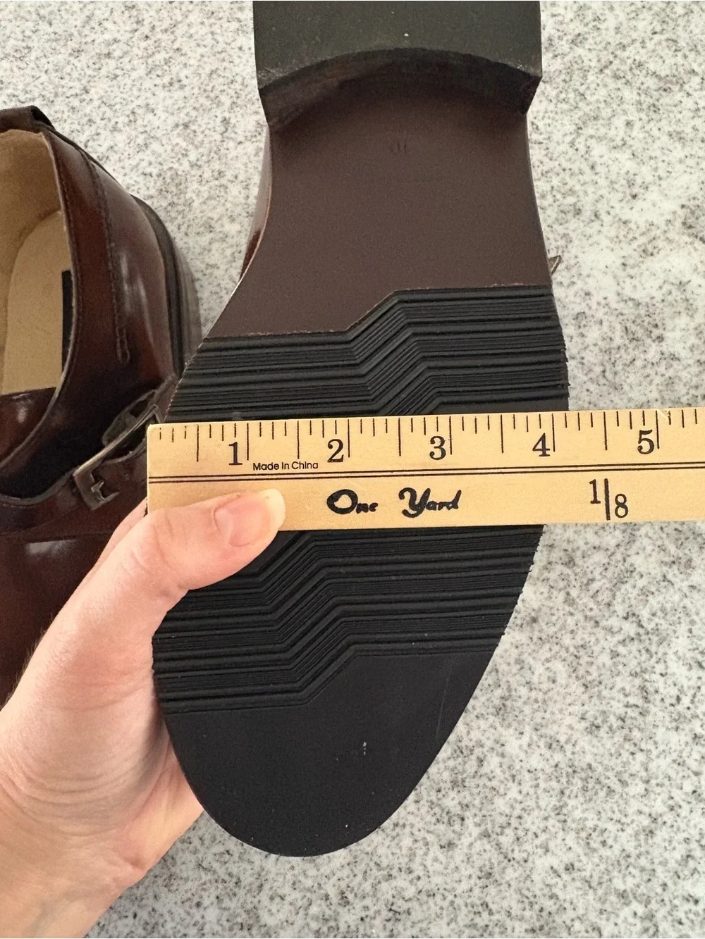 Brass boot Italy men’s monk strap dress shoe burnished brown leather men’s 10